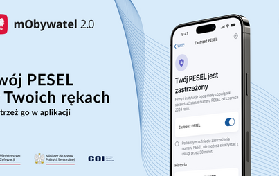 Zdjęcie do Zastrzeż PESEL i chroń swoje dane w mObywatelu 2.0