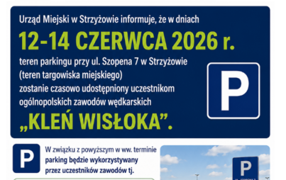Zdjęcie do Komunikat o trudnościach w użytkowaniu parkingu przy ul. Szopena 7 w dniach 12-14 czerwca