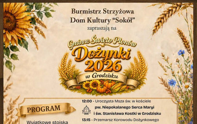 Zdjęcie do Gminne Święto Plon&oacute;w - Dożynki 2026