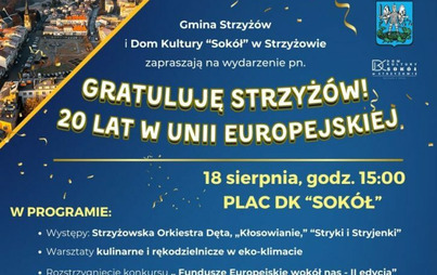 Zdjęcie do Wydarzenie &quot;Gratuluję Strzyż&oacute;w! 20 lat w Unii Europejskiej&quot; 